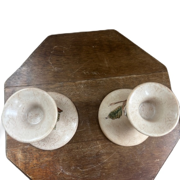 Elegant Ceramic Taper Candle Holders‎ Candlestick Holders Floral Painted - Picture 8 of 10